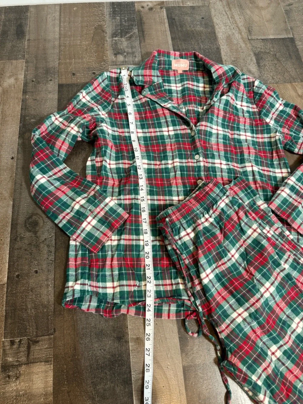 Show Me Your Mumu Holiday Plaid Pajama Set XS Christmas Cozy Lounge Matching Set